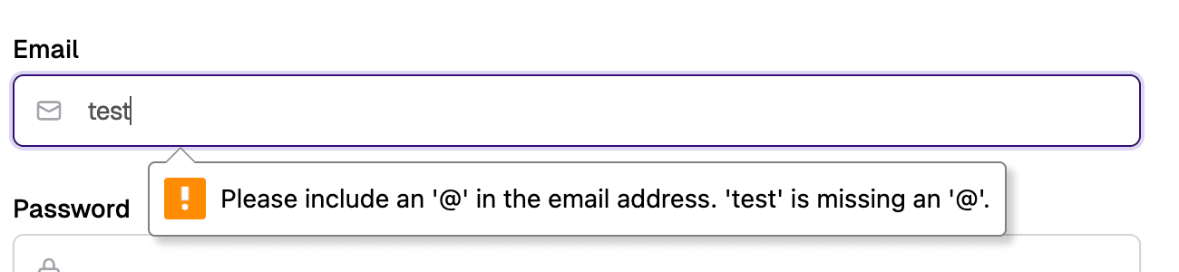 Email input examples