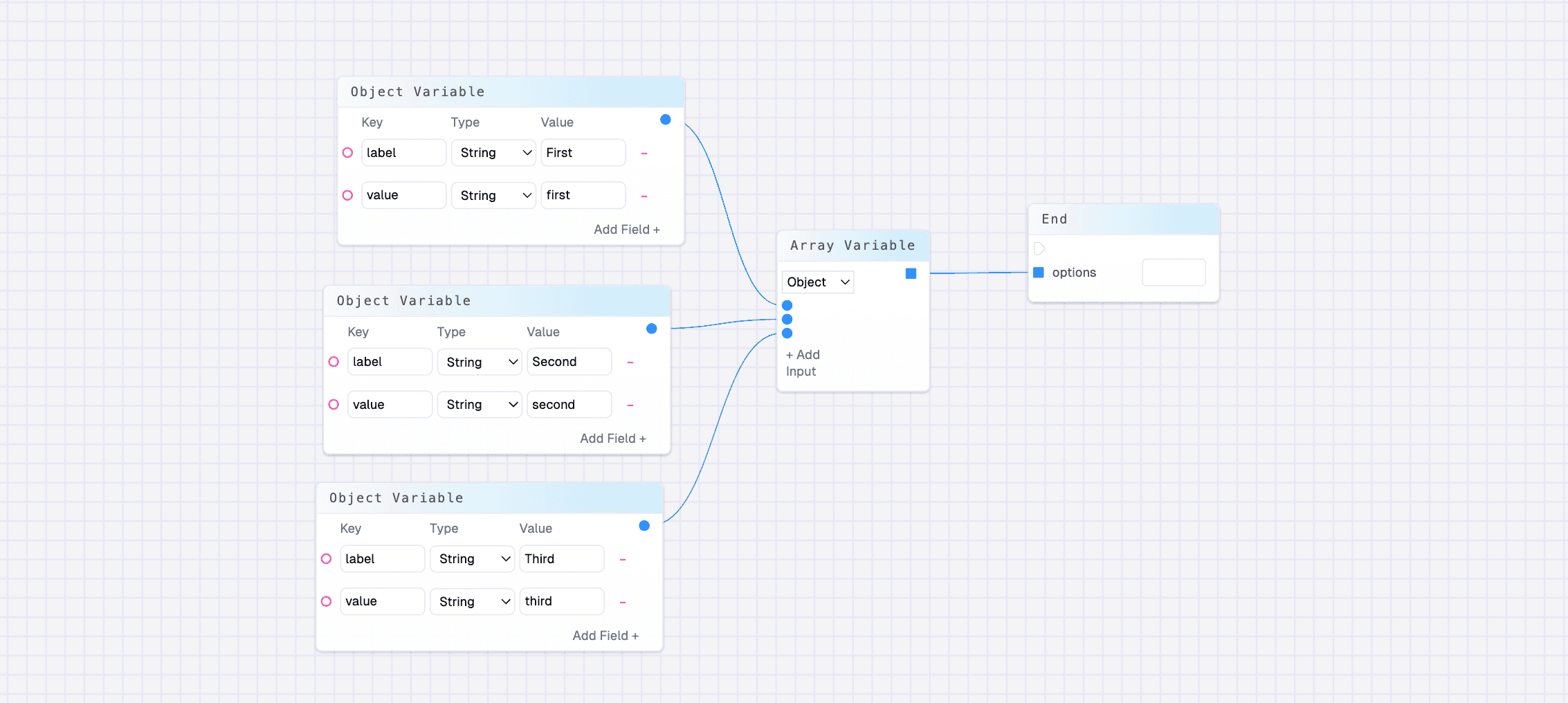 Validation flow start node example