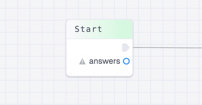 Validation flow start node example