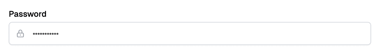 Password input examples