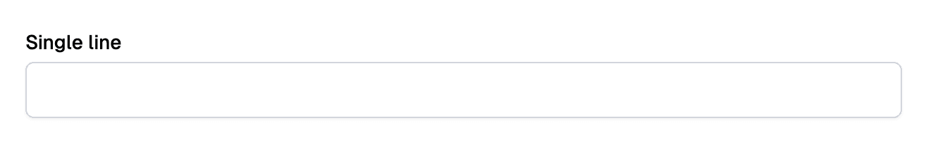 Single line text input examples