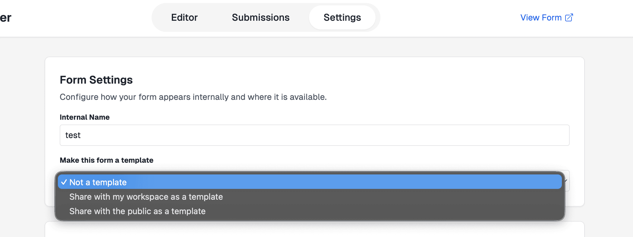 Templates page showing available public templates