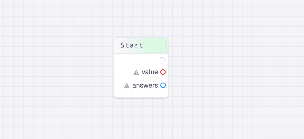 Validation flow start node example